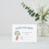 Carte D'accompagnement Jeu de Baby shower de ballon Teddy Bear (Debout devant)