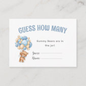 Carte D'accompagnement Jeu de Baby shower de ballon Teddy Bear (Devant)