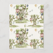 Carte D'accompagnement Jeu de Baby shower de boisé neutre pour les femmes (Dos)