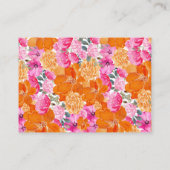 Carte D'accompagnement Jeu de Baby shower de fille Raffle Rosée Orange (Dos)