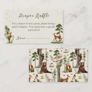 Carte D'accompagnement Jeu de baby shower de la couche animale de bois