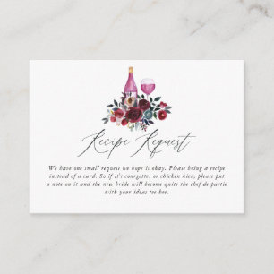 Carte D'accompagnement Jeu de baby shower de mariage avec dégustation de