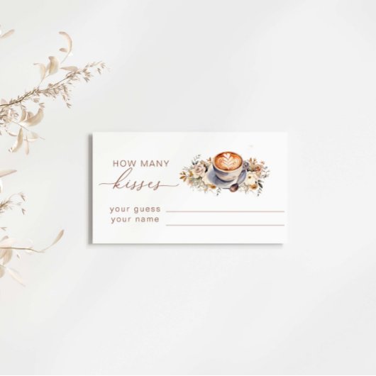 Carte D'accompagnement Jeu de Baby Shower de mariage Combien de baisers C