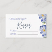 Carte D'accompagnement Jeu de Baby Shower "Devinez combien de baisers" su (Devant)