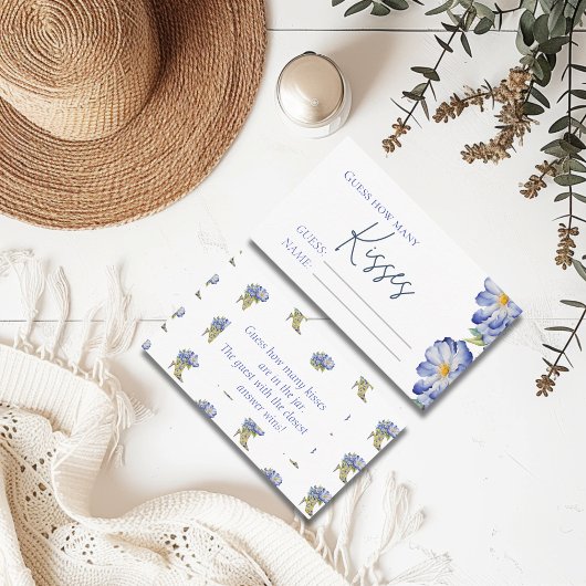 Carte D'accompagnement Jeu de Baby Shower Mariage "Devine combien de bais