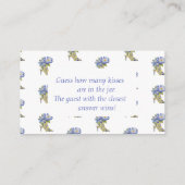 Carte D'accompagnement Jeu de Baby Shower Mariage "Devine combien de bais (Dos)