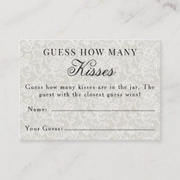 Carte D'accompagnement Jeu de Baby Shower Mariage : Devinez Combien de Bi