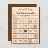 Carte D'accompagnement Jeu de Bachelorette Bingo (Devant / Derrière)