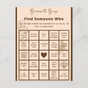 Carte D'accompagnement Jeu de Bachelorette Bingo