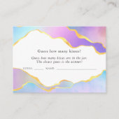 Carte D'accompagnement Jeu de baiser de douche de mariage en pierre d'aga (Devant)