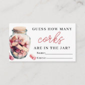 Carte D'accompagnement Jeu de devinette amusant Combien de bouchons Récep (Devant)