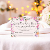 Carte D'accompagnement Jeu de devinette de baisers pour la fête de mariag