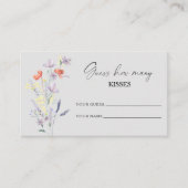 Carte D'accompagnement Jeu de devinette de combien de baisers pour mariag (Devant)