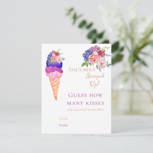 Carte D'accompagnement Jeu de devinette drôle de glace pour enterrement d (Debout devant)