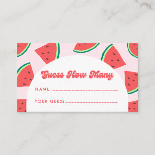 Carte D'accompagnement Jeu de devinette pour Baby Shower Combien y a-t-il
