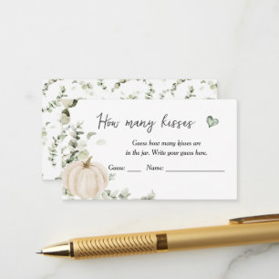 Carte D'accompagnement Jeu de devinette pour la douche de mariée d'automn