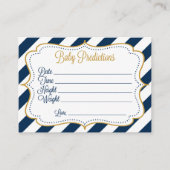 Carte D'accompagnement Jeu de douche prédictions bébé, Hauteur, Poids, Da (Devant)