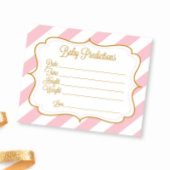 Carte D'accompagnement Jeu de douche prédictions bébé, Hauteur, Poids, Da