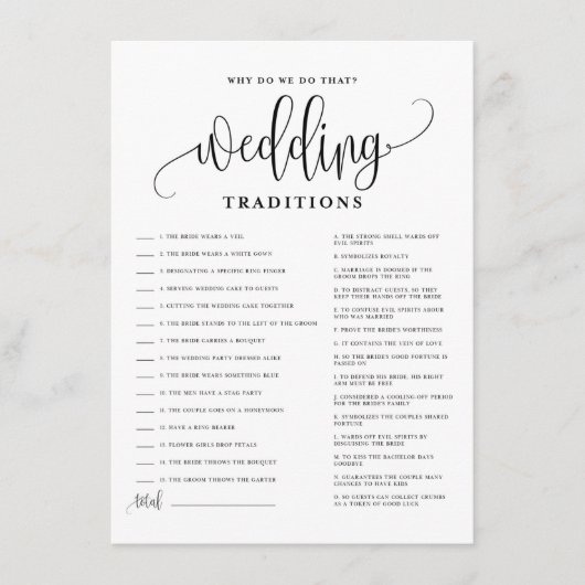 Carte D'accompagnement Jeu de Fête des mariées des traditions Mariages de (Devant)