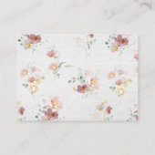 Carte D'accompagnement Jeu de Fête des mariées Fleurs de Jardin Rose Vier (Dos)