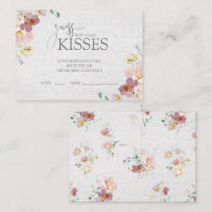 Carte D'accompagnement Jeu de Fête des mariées Fleurs de Jardin Rose Vier