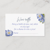 Carte D'accompagnement Jeu de Fête des mariées moderne Floral Wine Raffle (Devant)