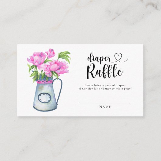 Carte D'accompagnement Jeu de fleurs baby shower tombole (Devant)
