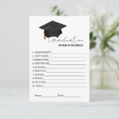 Carte D'accompagnement Jeu de graduation de mot simple (Debout devant)