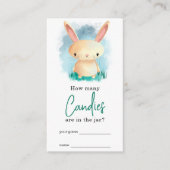 Carte D'accompagnement Jeu de lapin mignon Combien de bonbons (Devant)