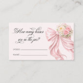 Carte D'accompagnement Jeu de mariage Combien de baisers Arc Rose Perle (Devant)