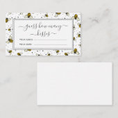 Carte D'accompagnement Jeu de mariage devine combien de baisers motif abe (Devant / Derrière)