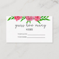 Jeu de mariage floral blush devine combien de bais