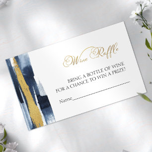 Carte D'accompagnement Jeu de raffe de vin Fête des mariées bleue Abstr