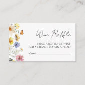 Carte D'accompagnement Jeu de raffe de vin | Fête des mariées Boho Fleur  (Devant)