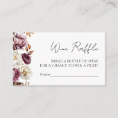 Carte D'accompagnement Jeu de raffe de vin | Fête des mariées d'automne d (Devant)