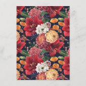 Carte D'accompagnement Jeu de recherche de l'invité Amaryllis Aquarelle R (Dos)