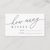 Carte D'accompagnement Jeu de Salle de Mariage Moderne 'Devinez Combien d (Devant)