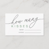 Carte D'accompagnement Jeu de Salle de Mariage Moderne 'Devinez Combien d (Devant)