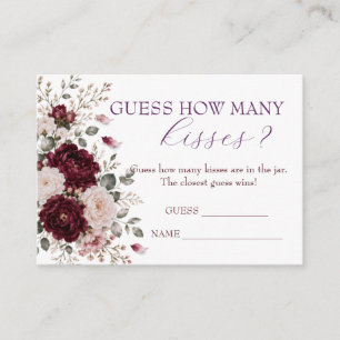 Carte D'accompagnement Jeu de Salle de Mariage Rose Romantique
