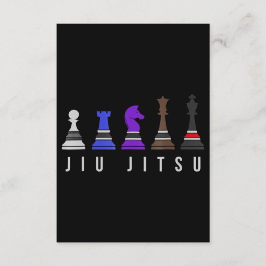 Carte D'accompagnement jeu d'échec jiu jitsu, cadeau bjj avec texte. (Devant)