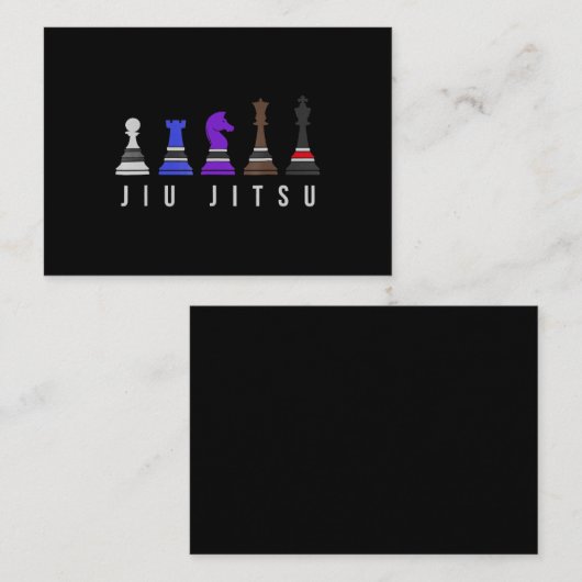 Carte D'accompagnement jeu d'échec jiu jitsu, cadeau bjj avec texte. (Devant / Derrière)