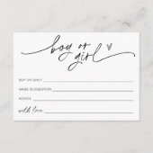 Carte D'accompagnement Jeu Genre Garçon Ou Fille EVERLEIGH (Devant)