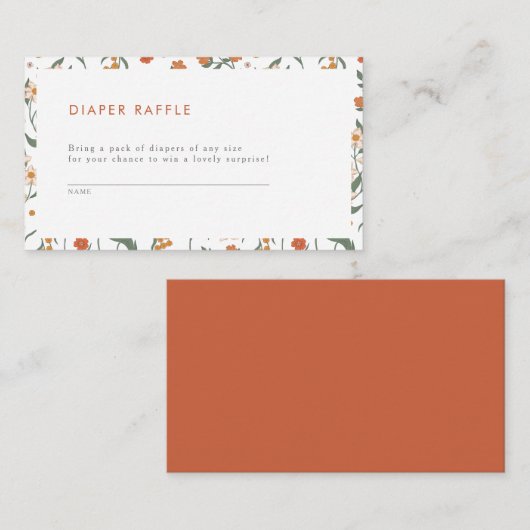 Carte D'accompagnement Jeu Retro Retro Super Diaper Raffle (Devant / Derrière)