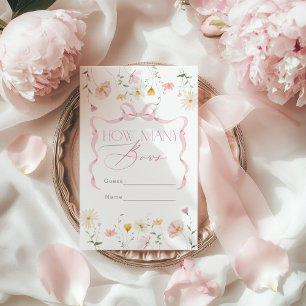 Carte D'accompagnement Jeux de baby shower Combien de noeuds papillon Fle
