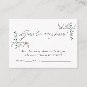 Carte D'accompagnement Jeux de Baby Shower d'Hiver : Devinez combien de b
