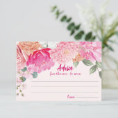 Carte D'accompagnement Jeux de Fête des mariées florale rose pâle (Debout devant)