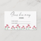 Carte D'accompagnement Jeux de mariage Coquelicot floral devinez combien  (Devant)