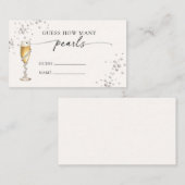 Carte D'accompagnement Jeux de perles et de Prosecco: devinez combien de (Devant / Derrière)