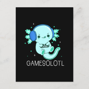 Carte D'accompagnement Jeux Kawaii Axolotl Axolotl Joueur