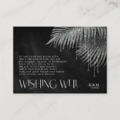 Carte D'accompagnement Joaillier Palm Leaf Wishing Well V3 Silver ID830 (Devant)